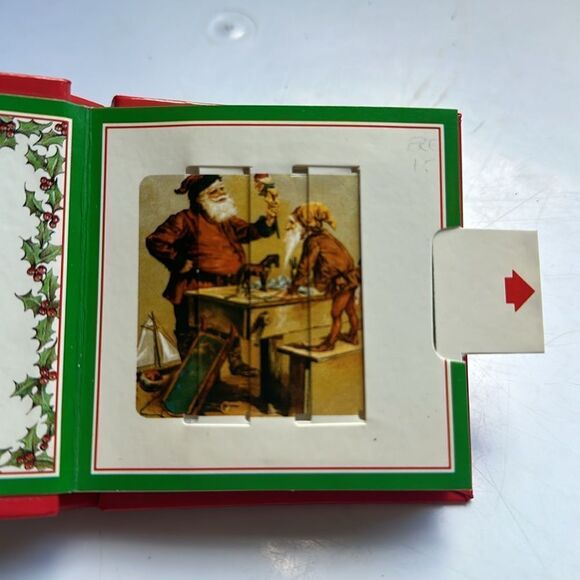 Vtg 1992 Ernest Nister’s Santa’s Surprises small book with changing pictures - Picture 4 of 11